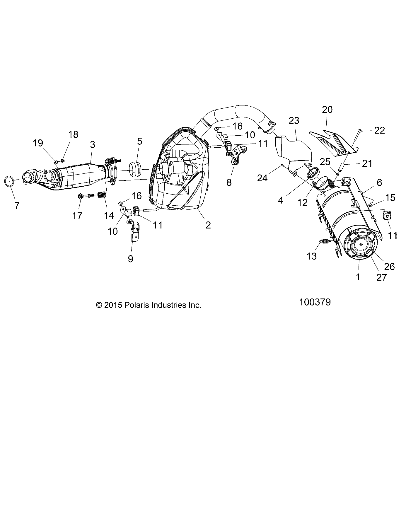 ENGINE, EXHAUST - A17SVS95CM/T95C2