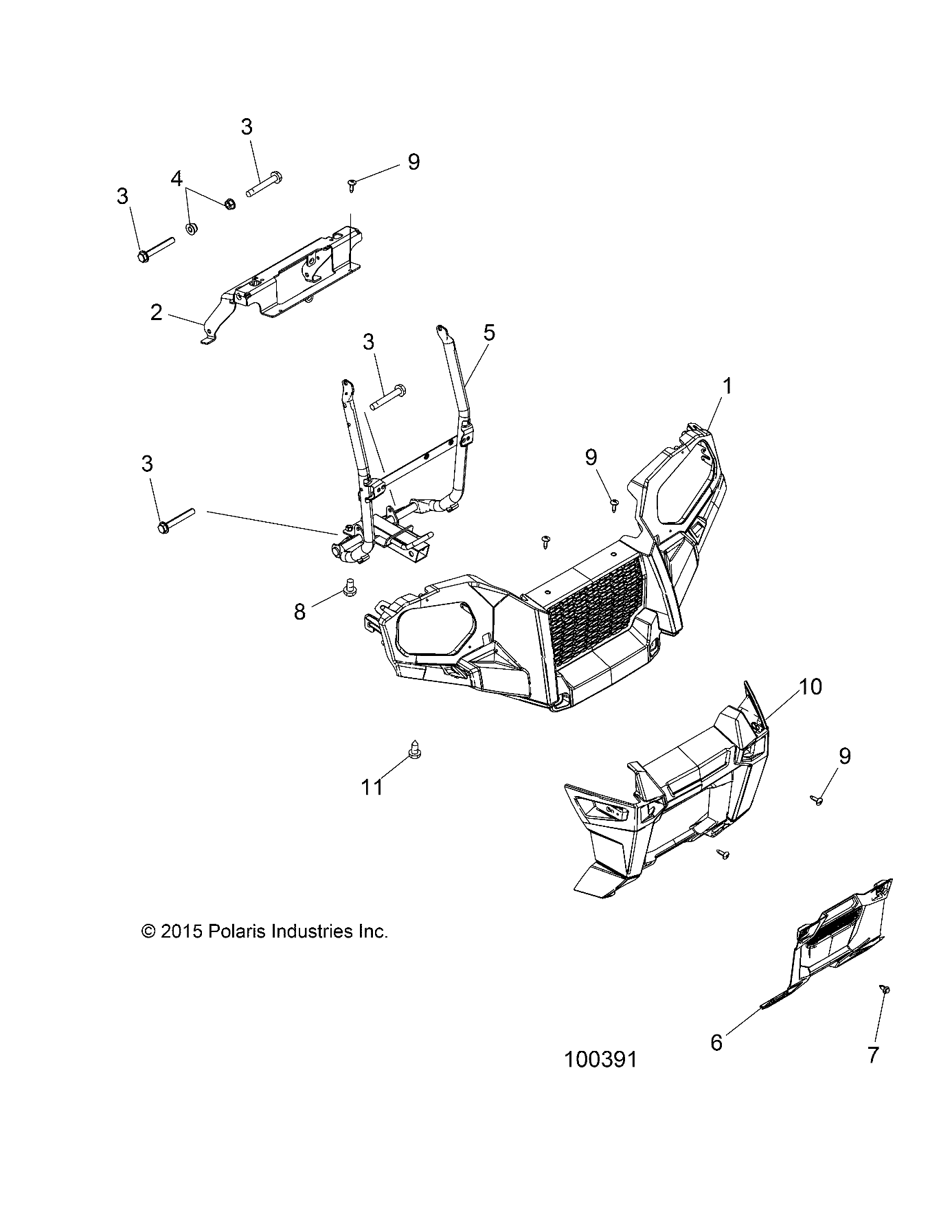 BODY, FRONT BUMPER and MOUNTING - A16SET57C1/C7/SES57C1/C2/SBT57C1 (100391)