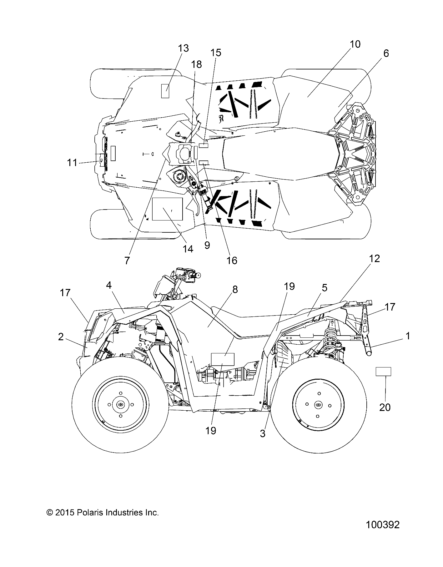 BODY, DECALS - A16SVE95NM/AN2 (100392)