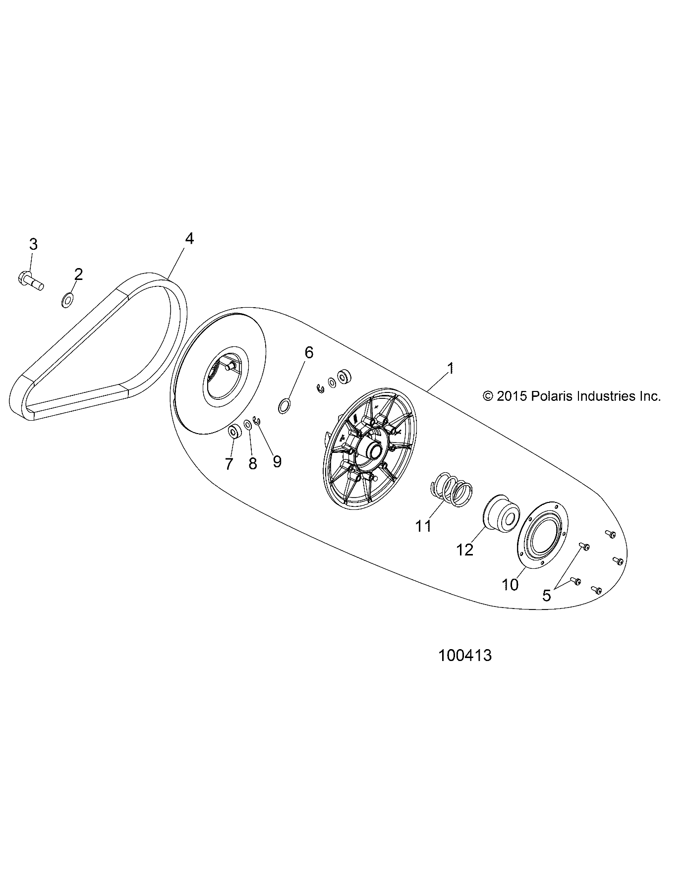 DRIVE TRAIN, SECONDARY CLUTCH - A15DAA57EJ/EH (100413)