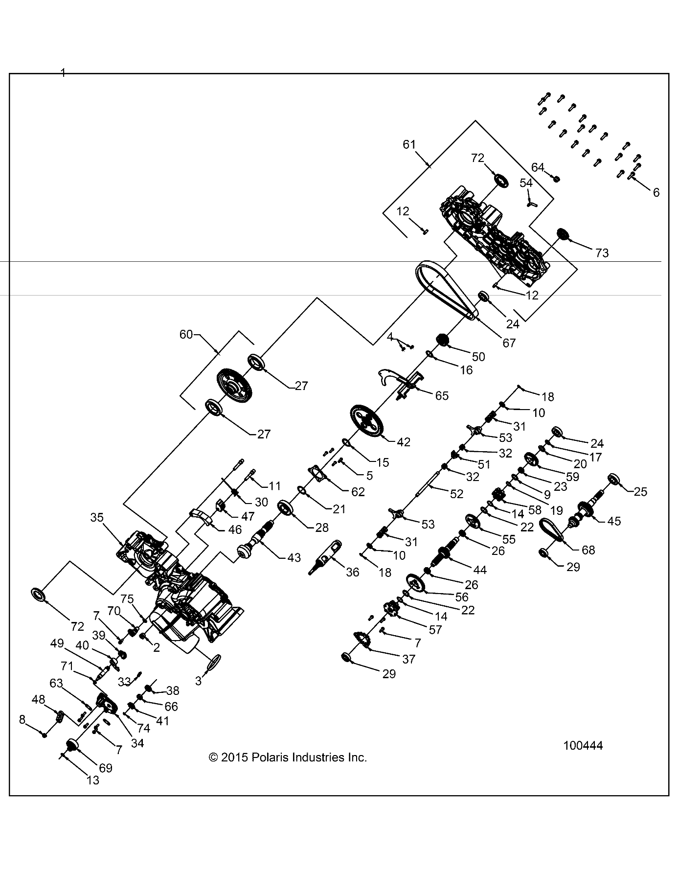 DRIVE TRAIN, MAIN GEARCASE - A16SAA57N1