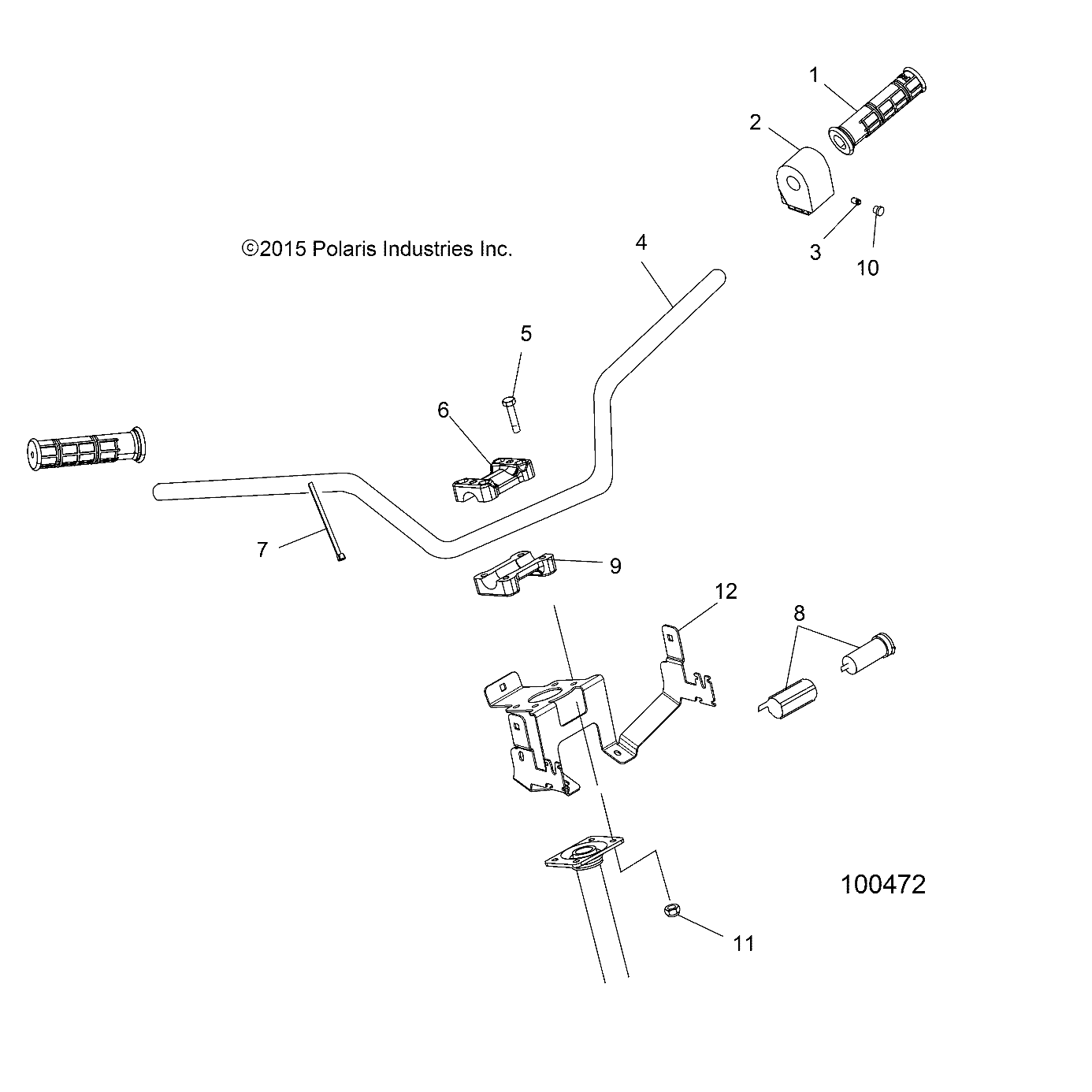 STEERING, HANDLEBAR and CONTROLS - A19SWE57B1 (100472)