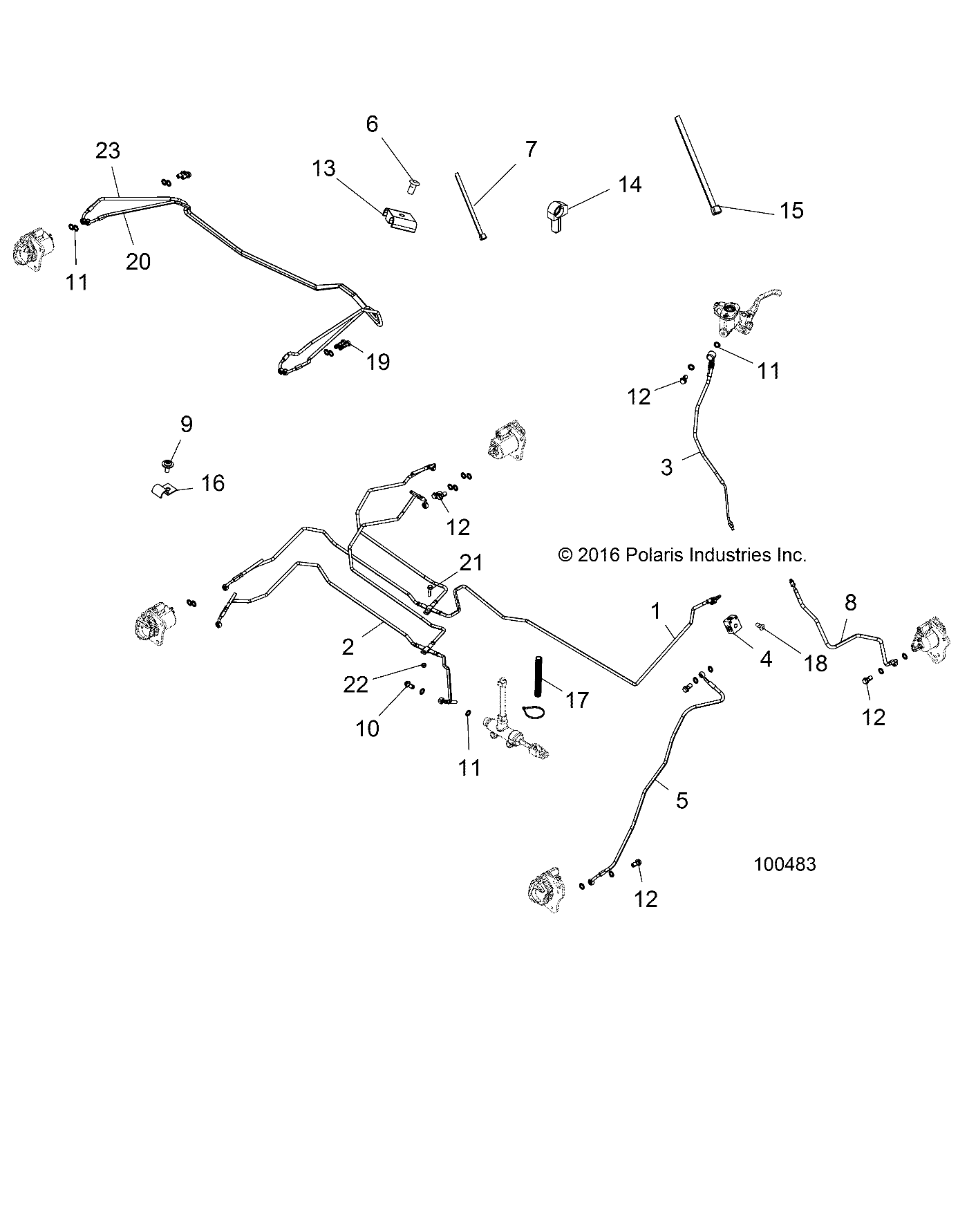 BRAKES, BRAKE LINES - A18S6S57C1/CL