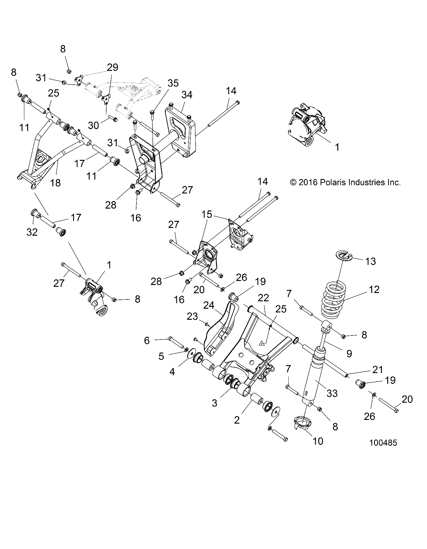 SUSPENSION, MID - A17S6S57C1/CM