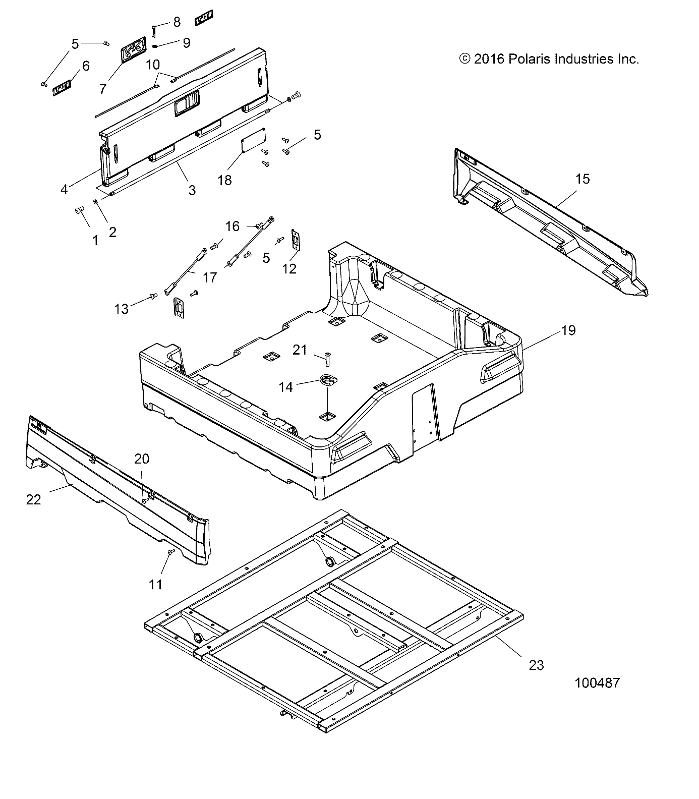 BODY, DUMP BOX - A20S6E57F1/FL