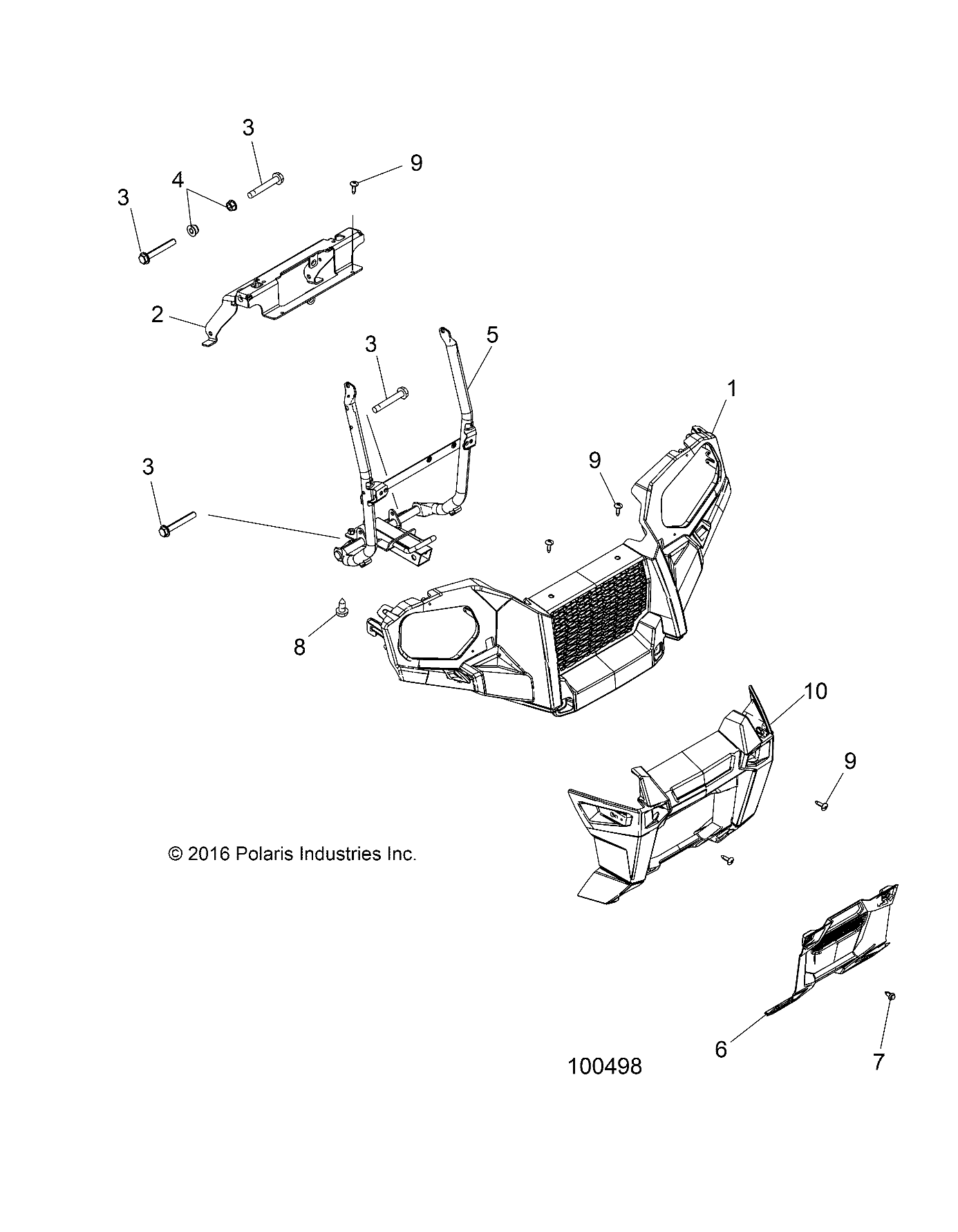 BODY, FRONT BUMPER and MOUNTING - A17S6S57C1/CM (100498)