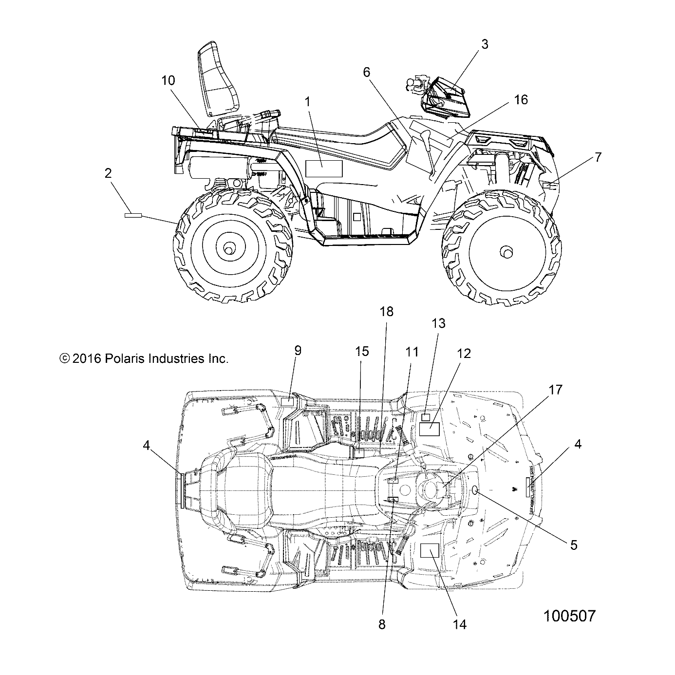 BODY, DECALS - A17SJE57AU (100507)