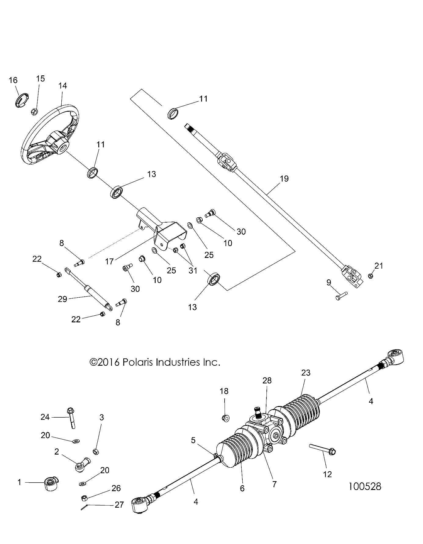 STEERING, STEERING ASM. - A17DAA57A5 (100528)