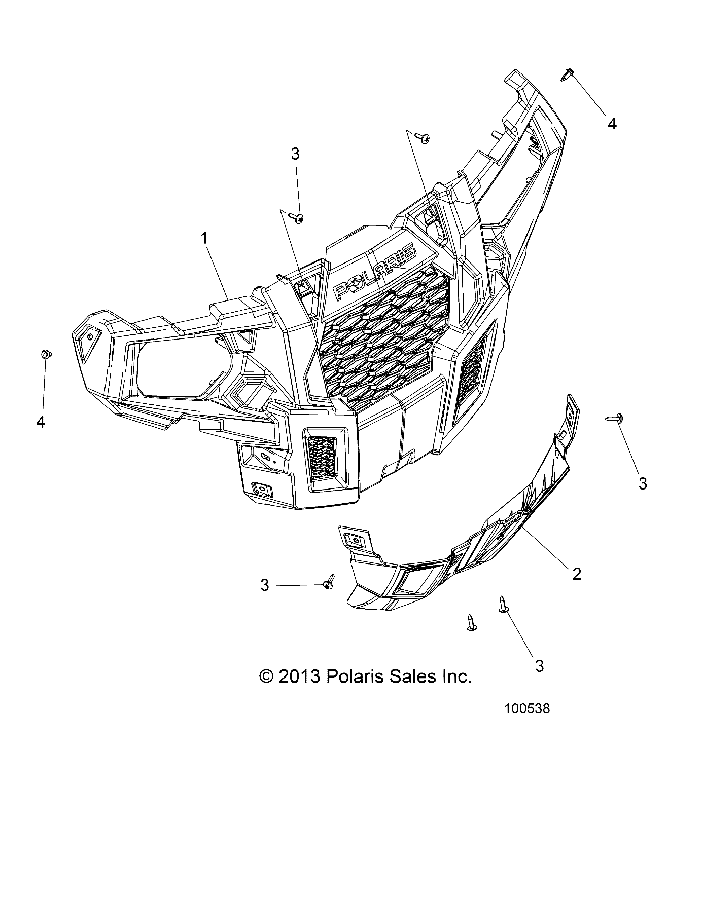 BODY, BUMPER, FRONT - A18DAE57B2 (100538)