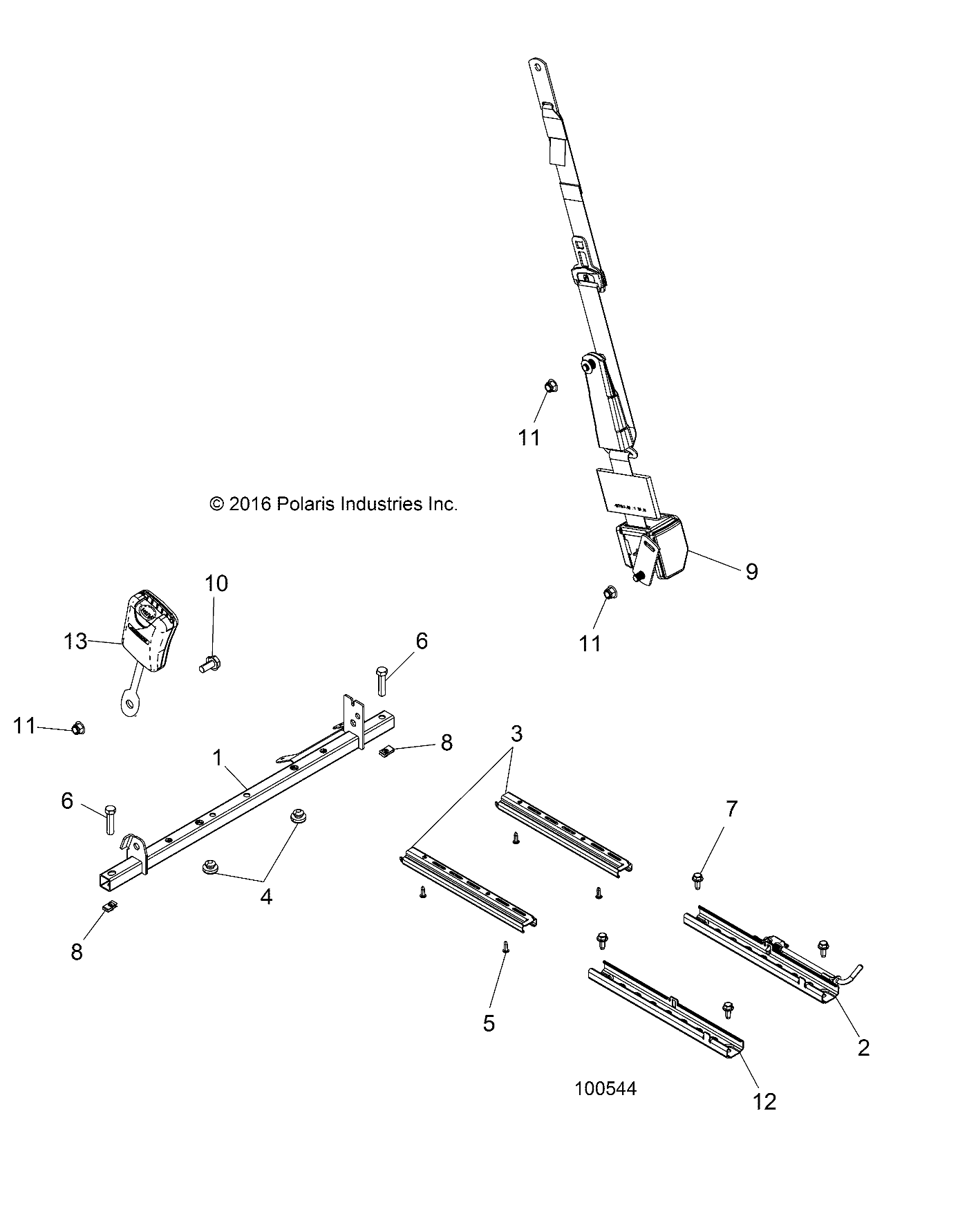 BODY, SEAT MOUNTING AND BELT - A17DAA57F5 (100544)