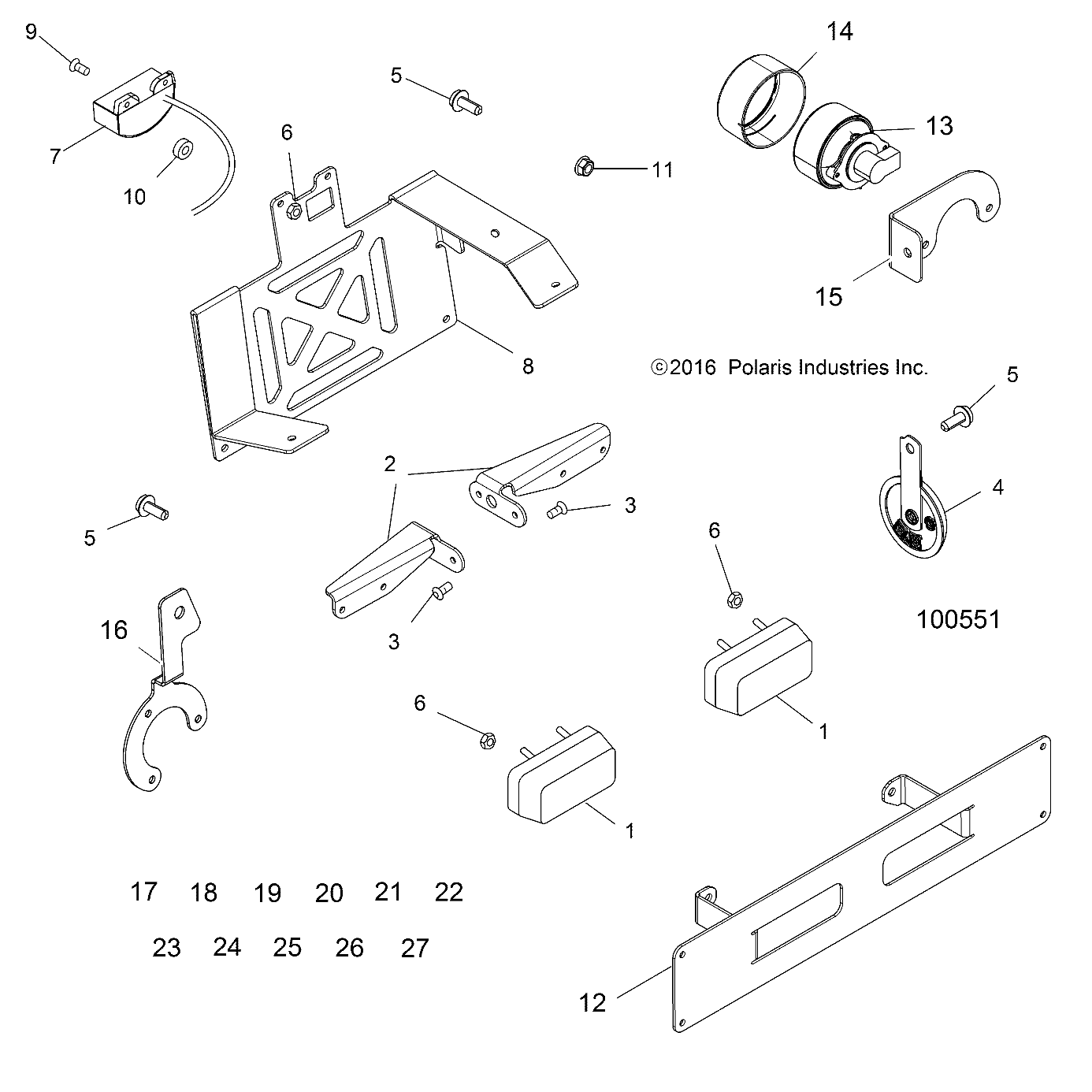 ELECTRICAL, TURN SIGNALS, HORN and LICENSE PLATE LIGHT - A16SXS95FK (100551)