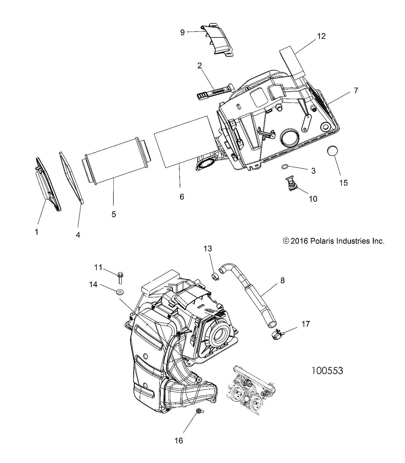 ENGINE, AIR INTAKE - A16SXS95CK/CG/T95C2