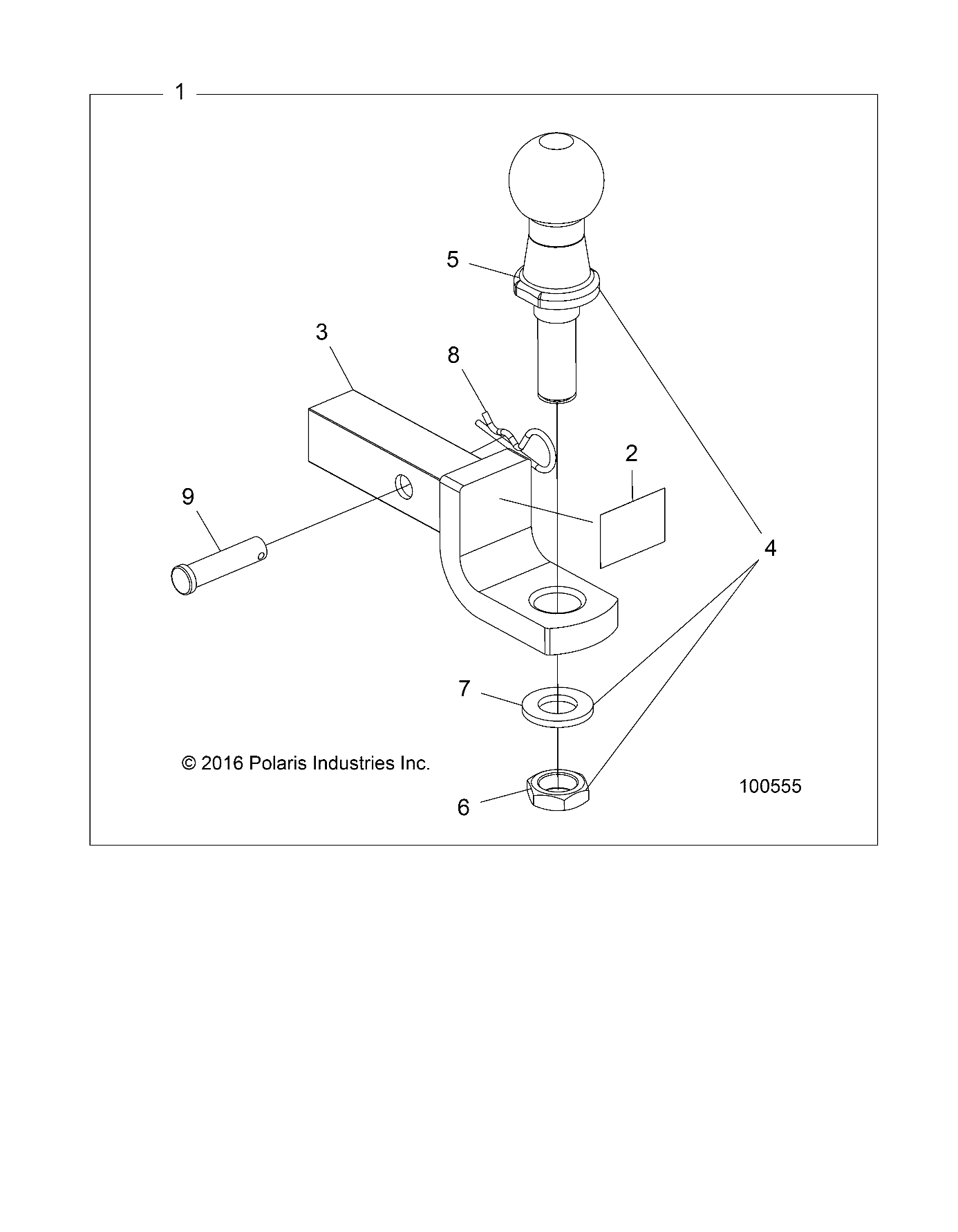 CHASSIS, HITCH - A22SYE95PP (100555)