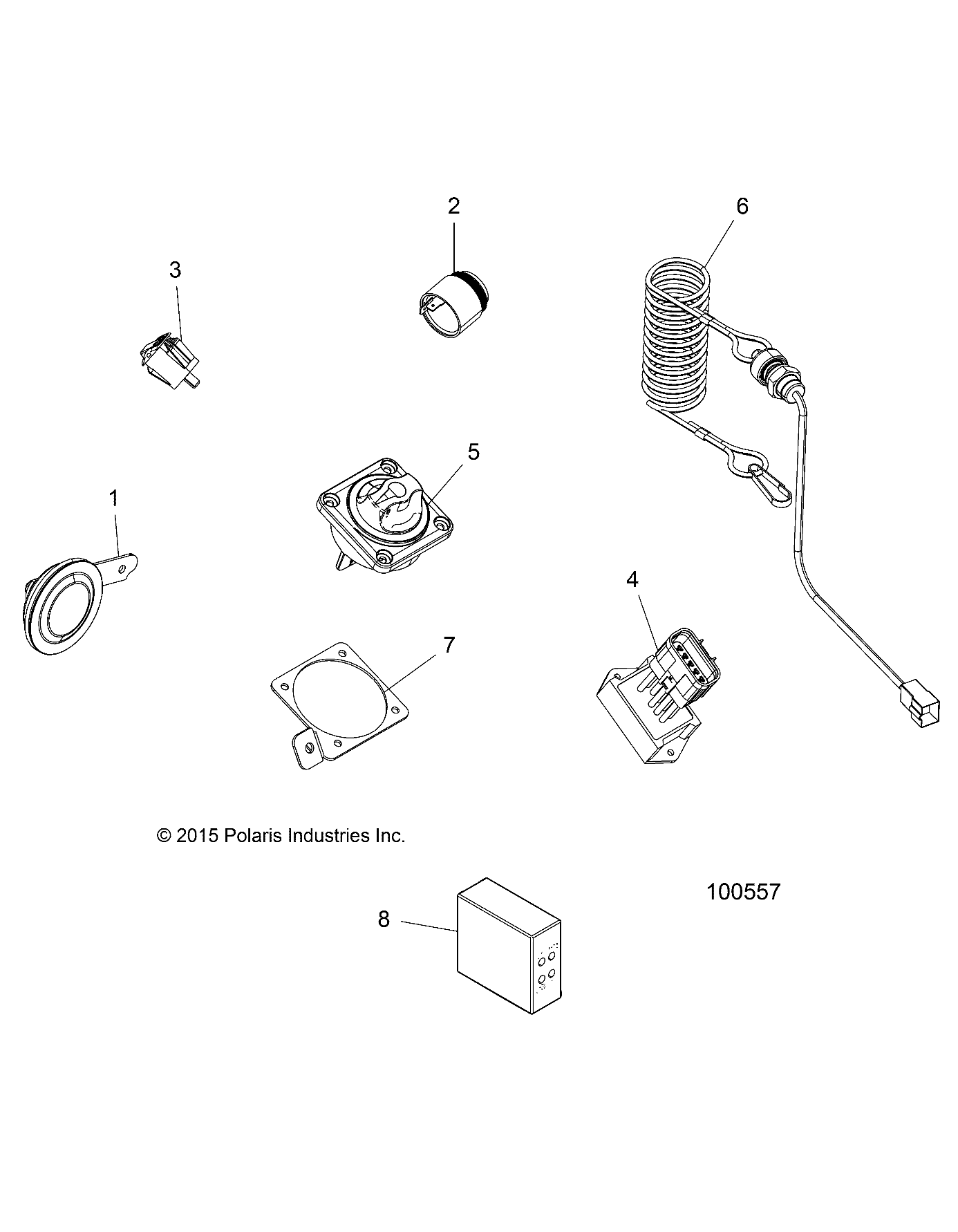 ELECTRICAL, HORN and BATTERY SWITCH - A16SXS95CK (100557)