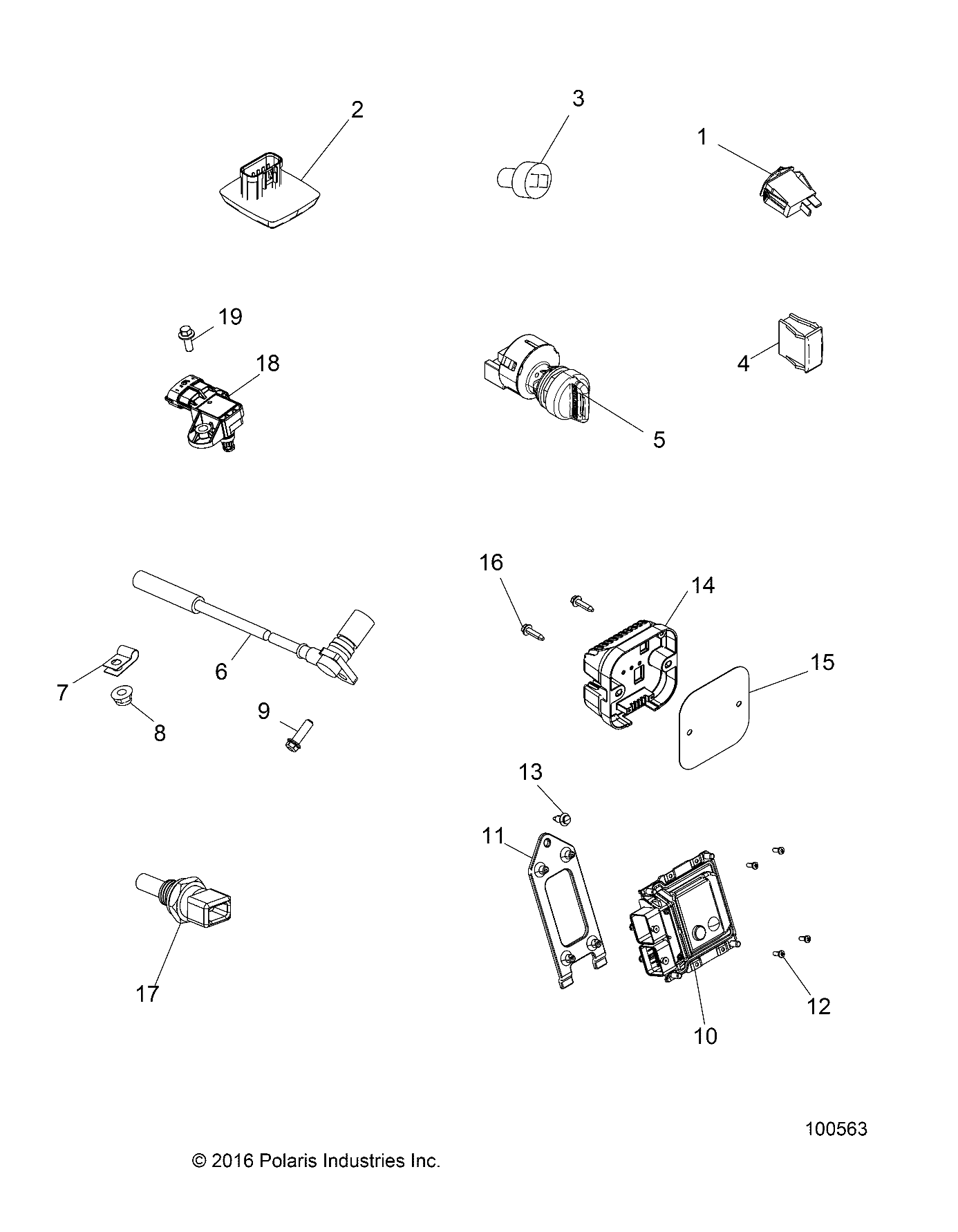 ELECTRICAL, SWITCHES, SENSORS and ECM - A16SDS57C2 (100563)