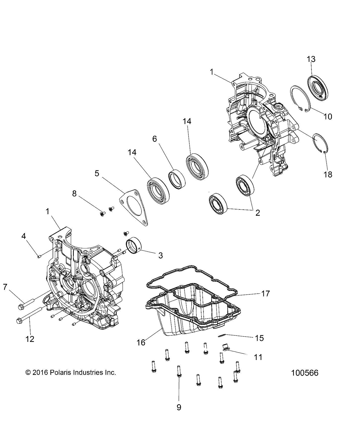 ENGINE, CRANKCASE - A18SAA50N5