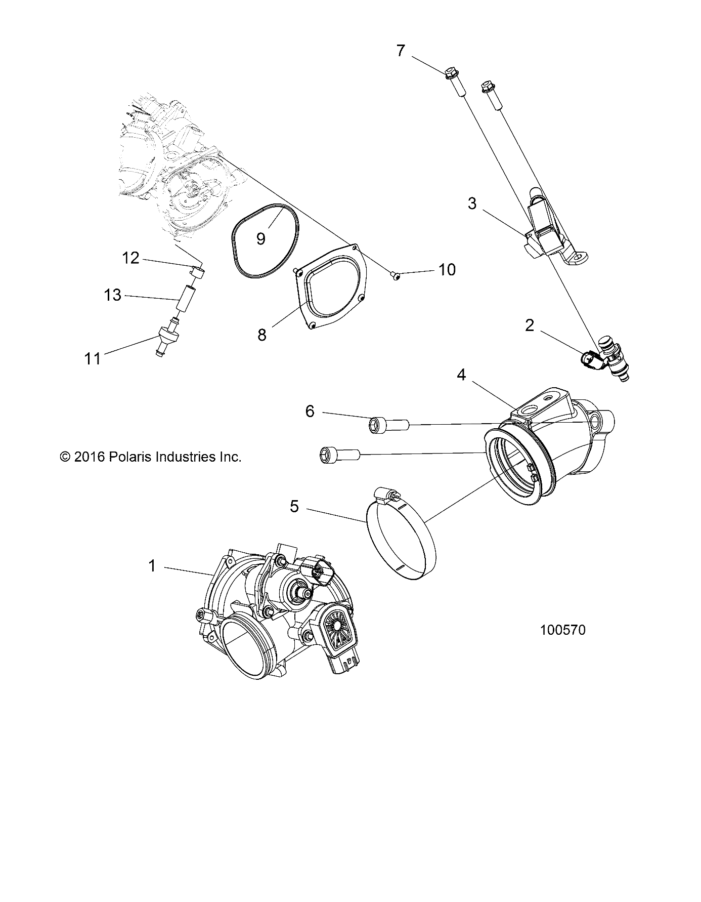 ENGINE, THROTTLE BODY and FUEL RAIL - A18SAA50N5