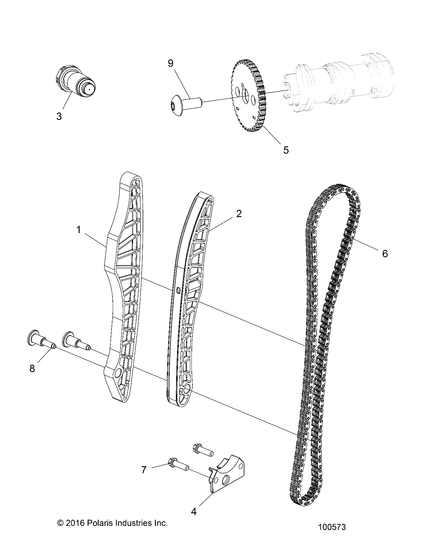 ENGINE, CAM CHAIN and SPROCKET - A20SEA50A1/A5/CA1/CA5 (100573)