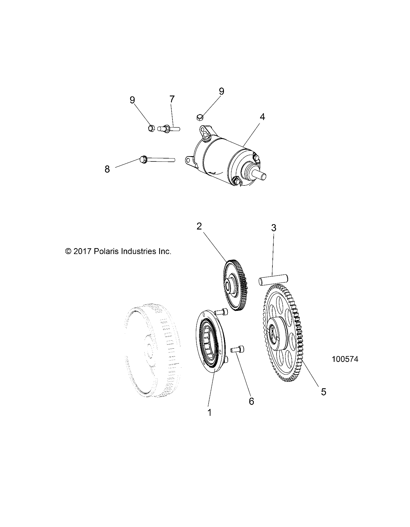 ENGINE, STARTER DRIVE - A17DAA50A7