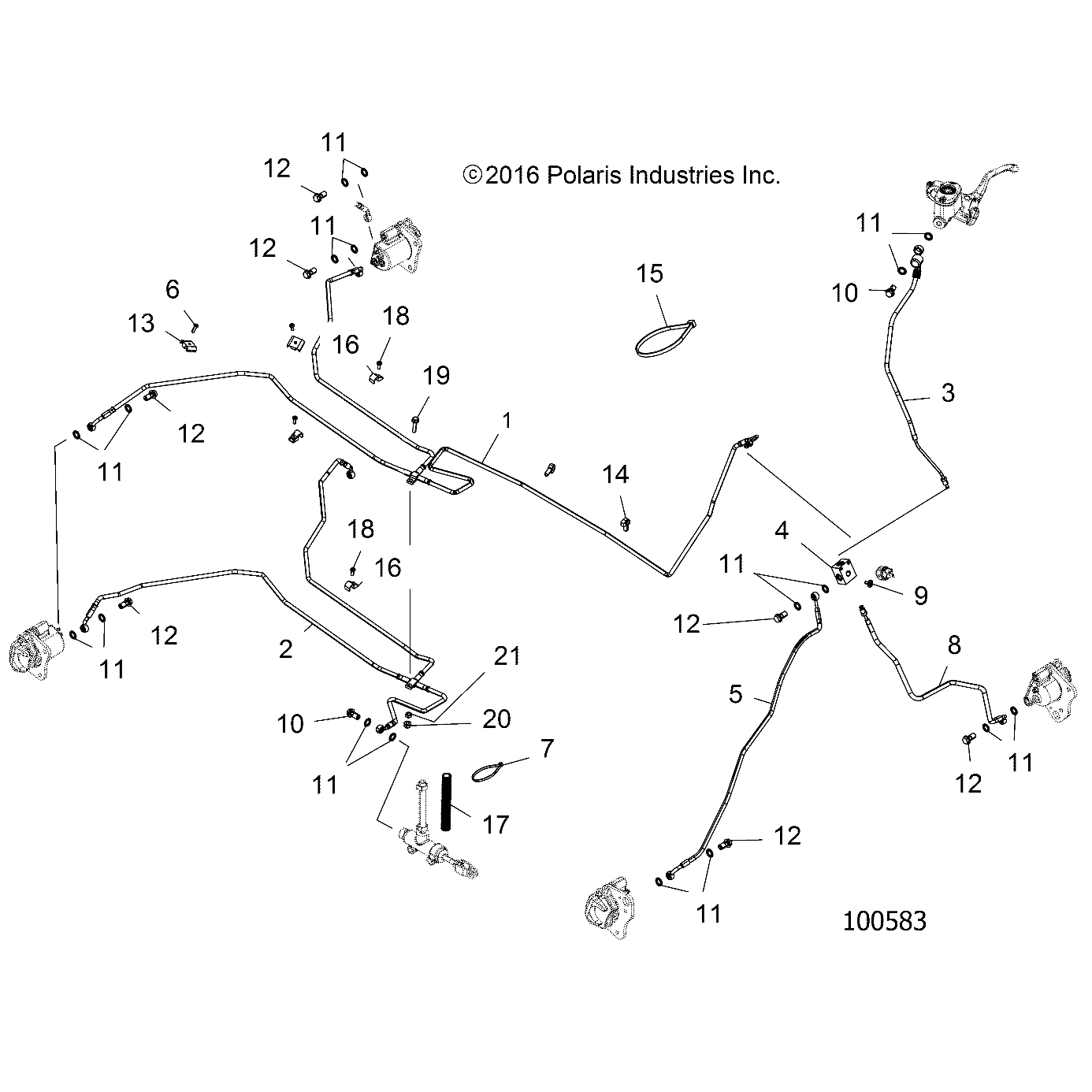 BRAKES, BRAKE LINES - A18SUE57N5 (100583)