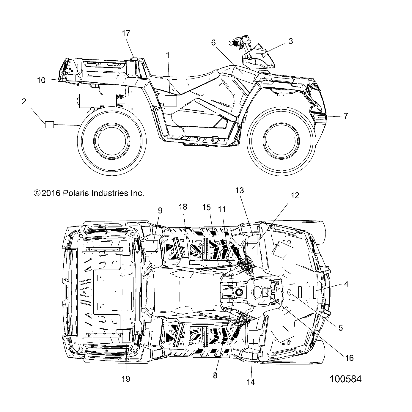 BODY, DECALS - A17SWE57A1 (100584)