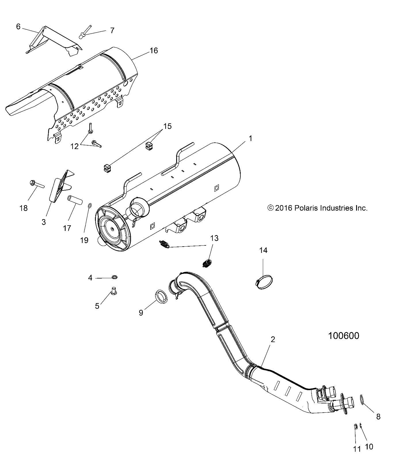 ENGINE, EXHAUST - A19SXN85A8