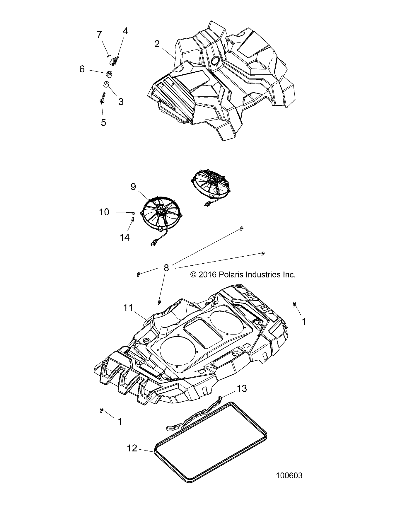 ENGINE, COOLING SYSTEM, FANS AND SHROUDS - A18SXM95AL