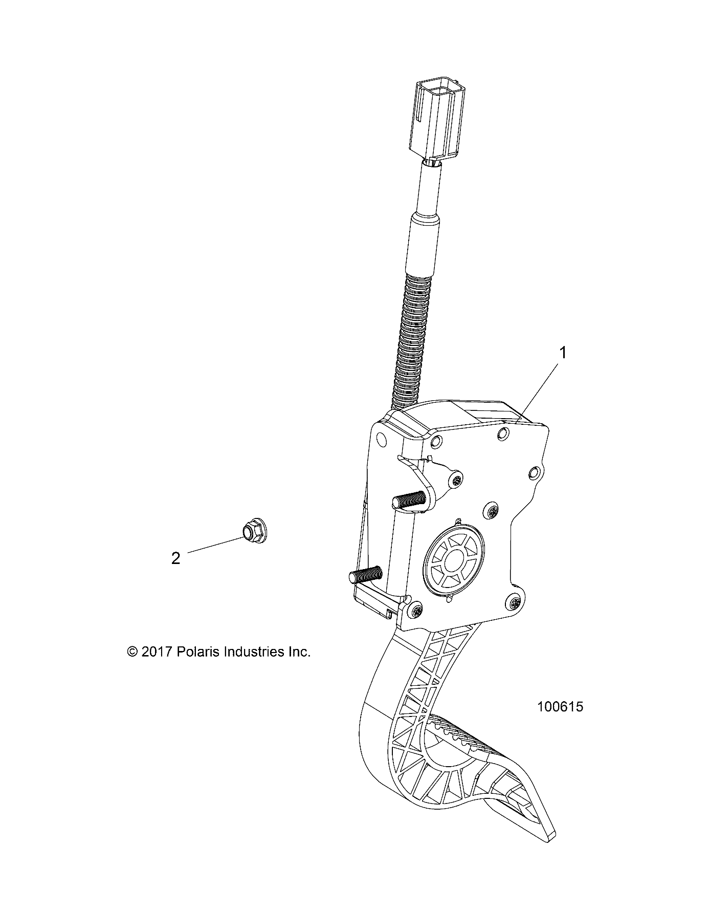 ENGINE, THROTTLE PEDAL - A17DAA57A5 (100615)