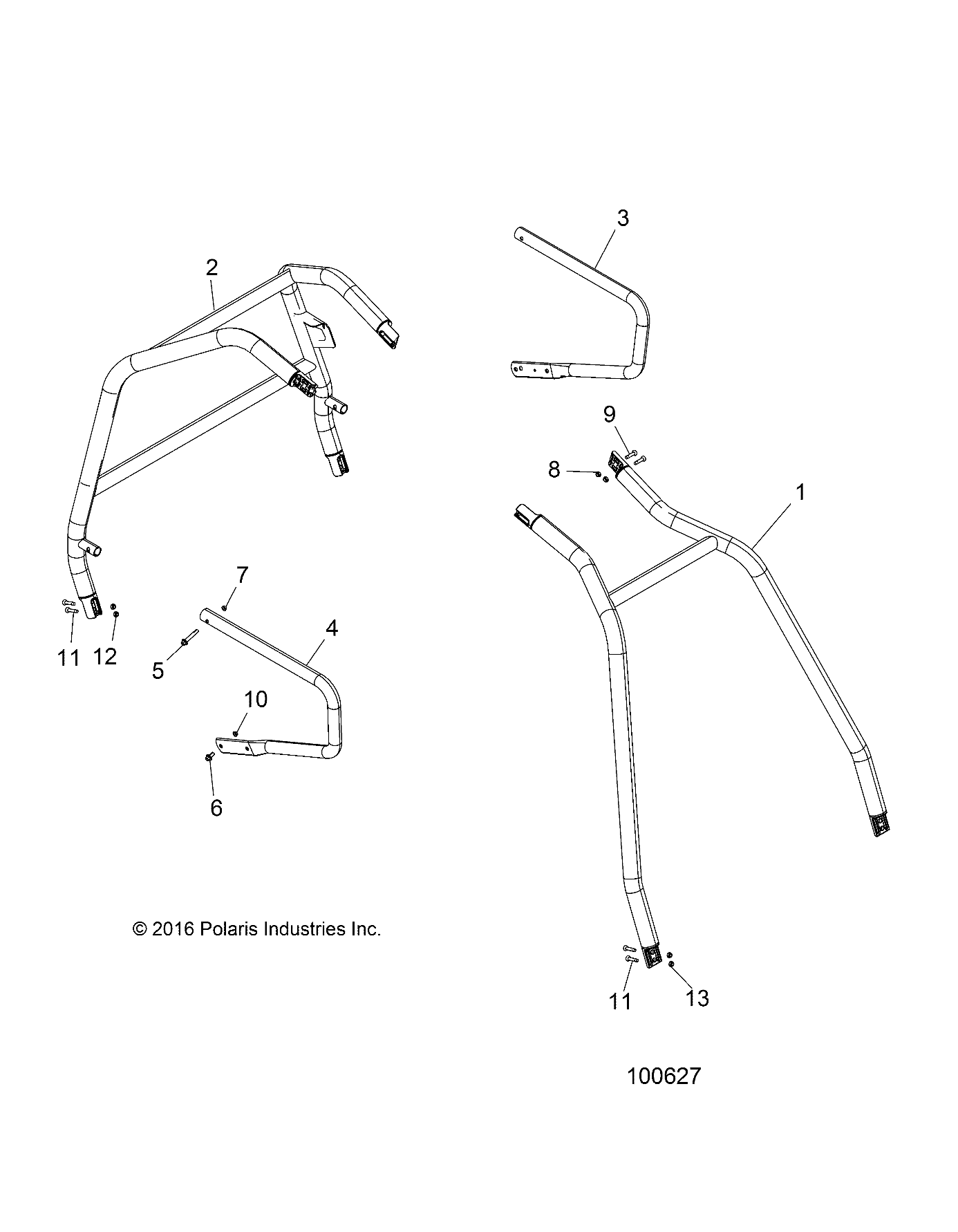 CHASSIS, CAB FRAME AND SIDE BARS - A17DAA50A7 (100627)