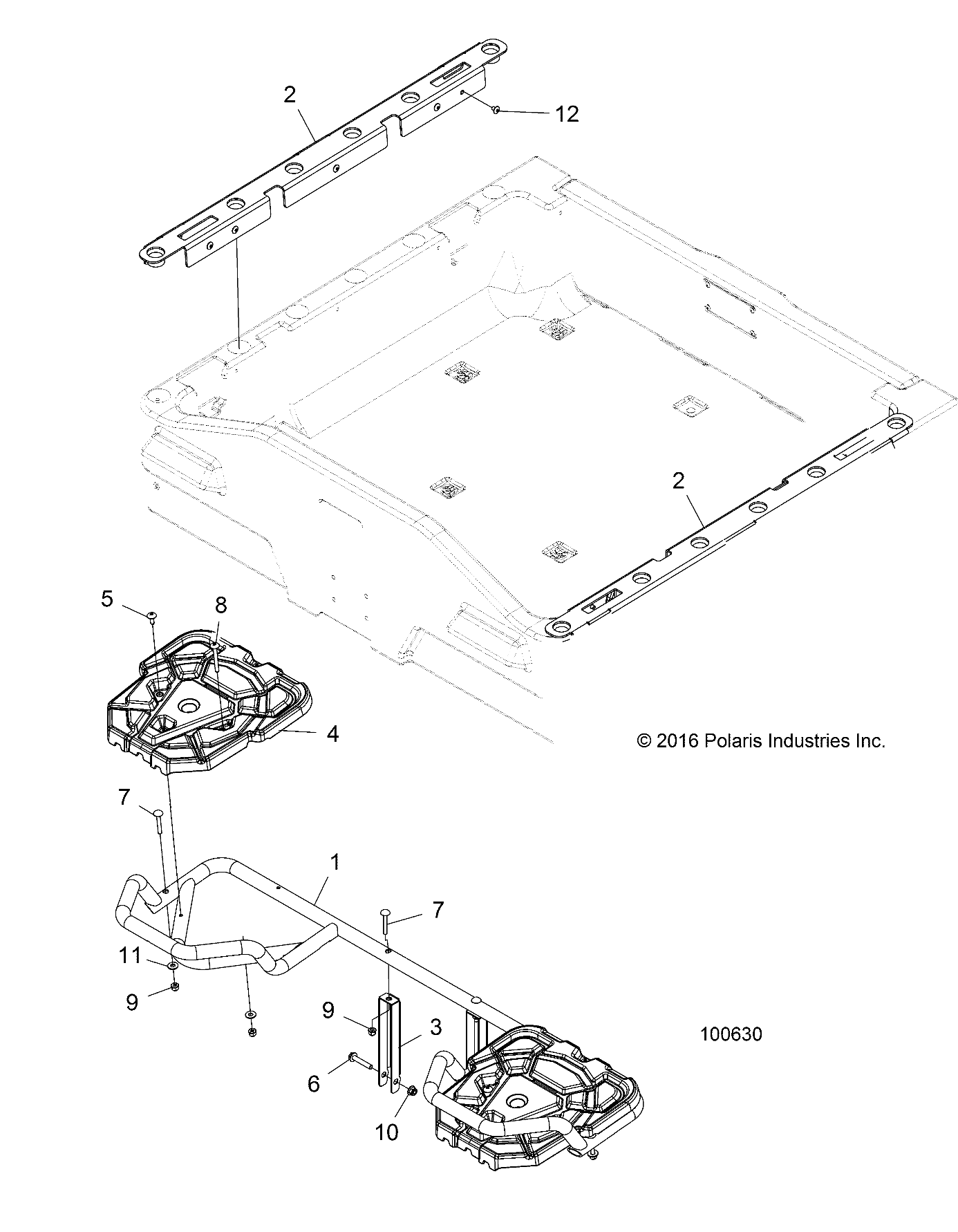 BODY, REAR RACK and BOX SIDE RAILS - A24S6E57A1 (100630)