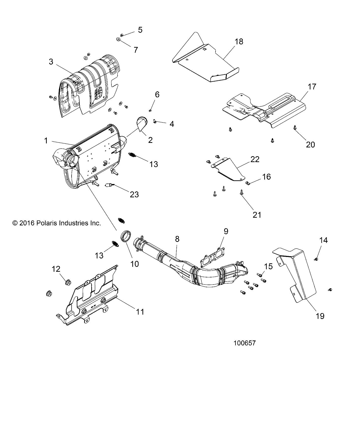 ENGINE, EXHAUST SYSTEM - A18DCE87BB (100657)