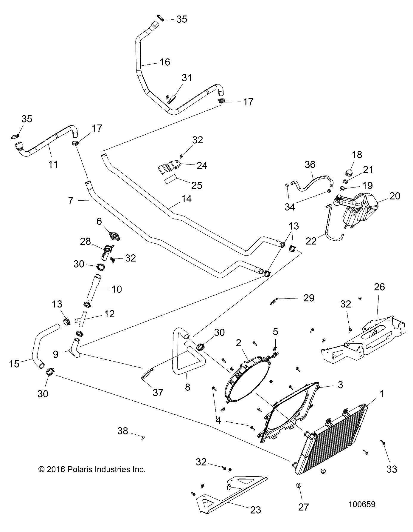 ENGINE, COOLING SYSTEM - A17DCE87AU (100659)