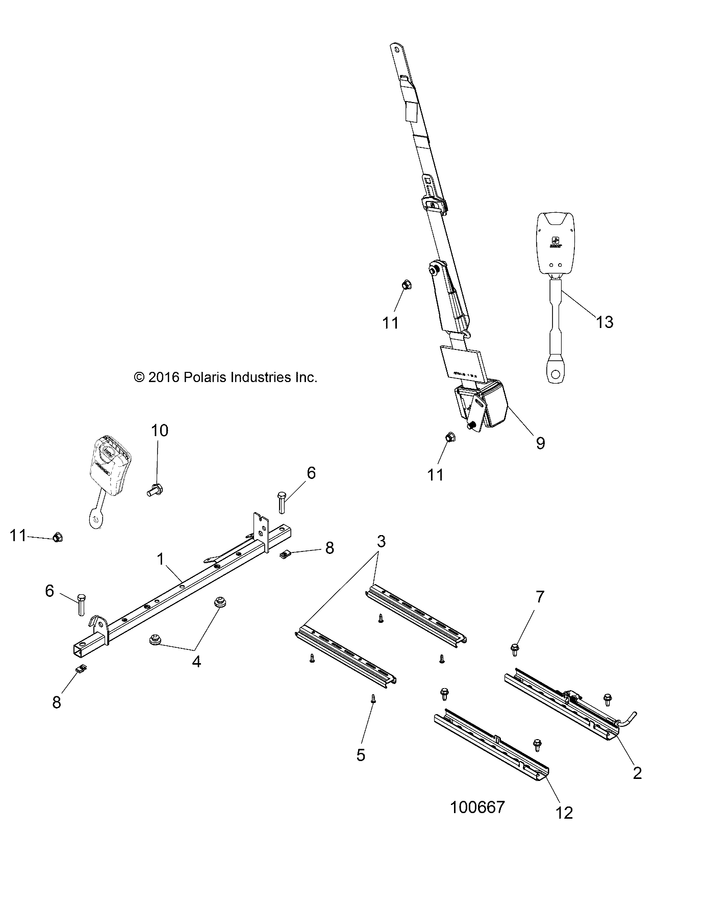 BODY, SEAT MOUNTING AND BELT - A17DCE87AU (100667)