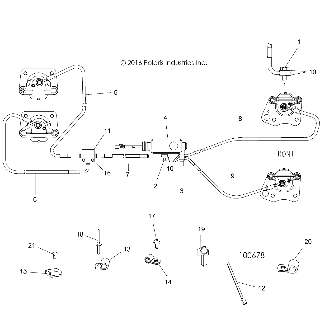 BRAKES, BRAKE LINES AND MASTER CYLINDER - A18DAE57B2 (100678)