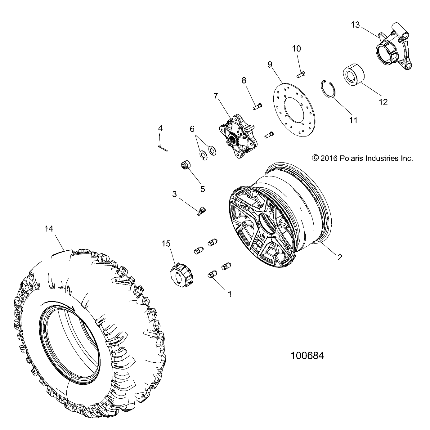 WHEELS, REAR - A17DAE57AM (100684)