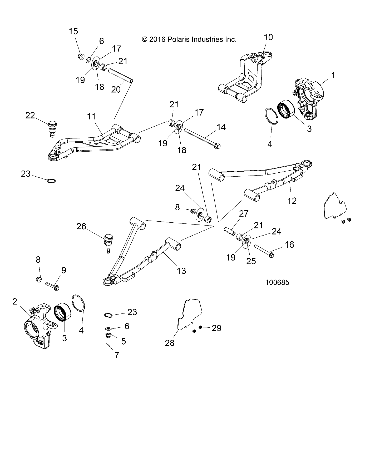 SUSPENSION, FRONT - A17DAE57AM (100685)