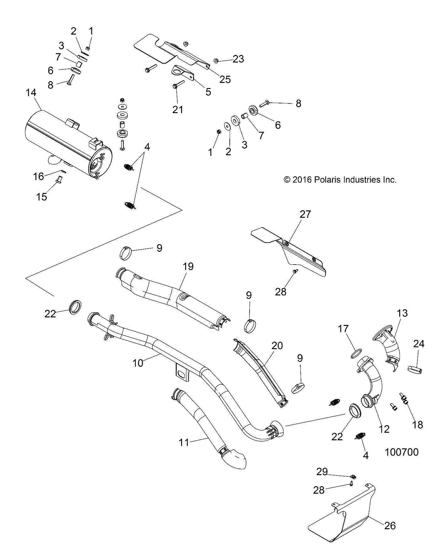 ENGINE, EXHAUST - A17SUH57N5