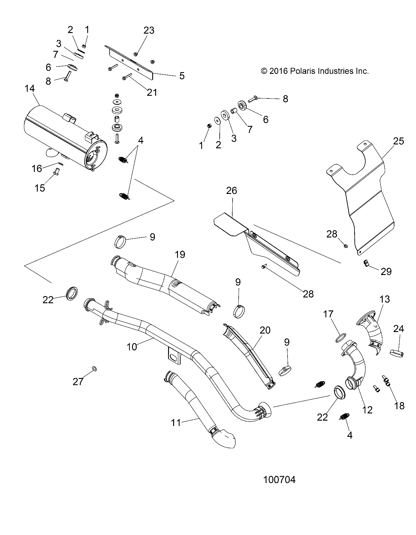 ENGINE, EXHAUST - A17SEH57A7