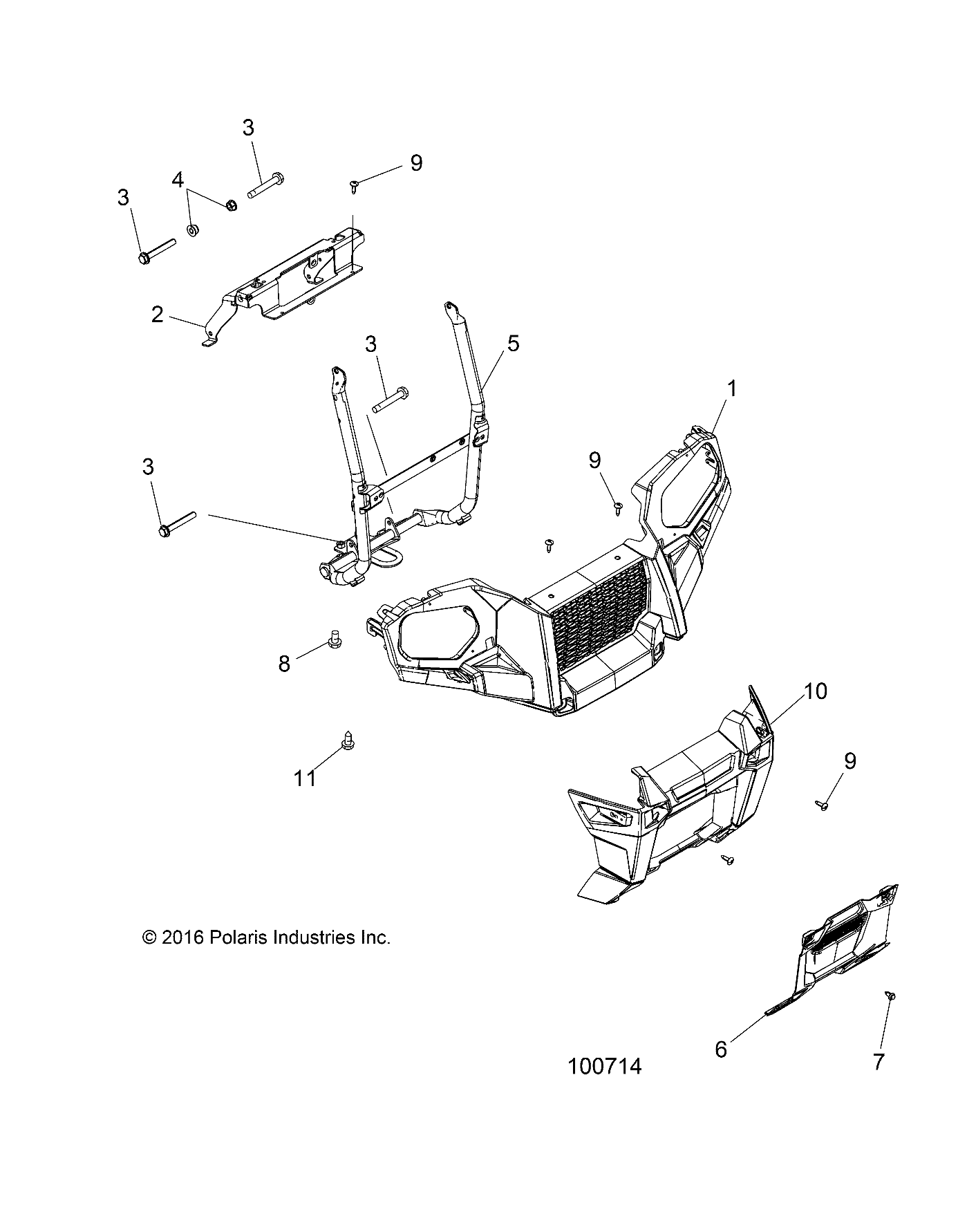 BODY, FRONT BUMPER and MOUNTING - A17SES57C1/C2/C7/CL/E1/E2/E7/EL/SET57C1/C2/E1/E2 (100714)