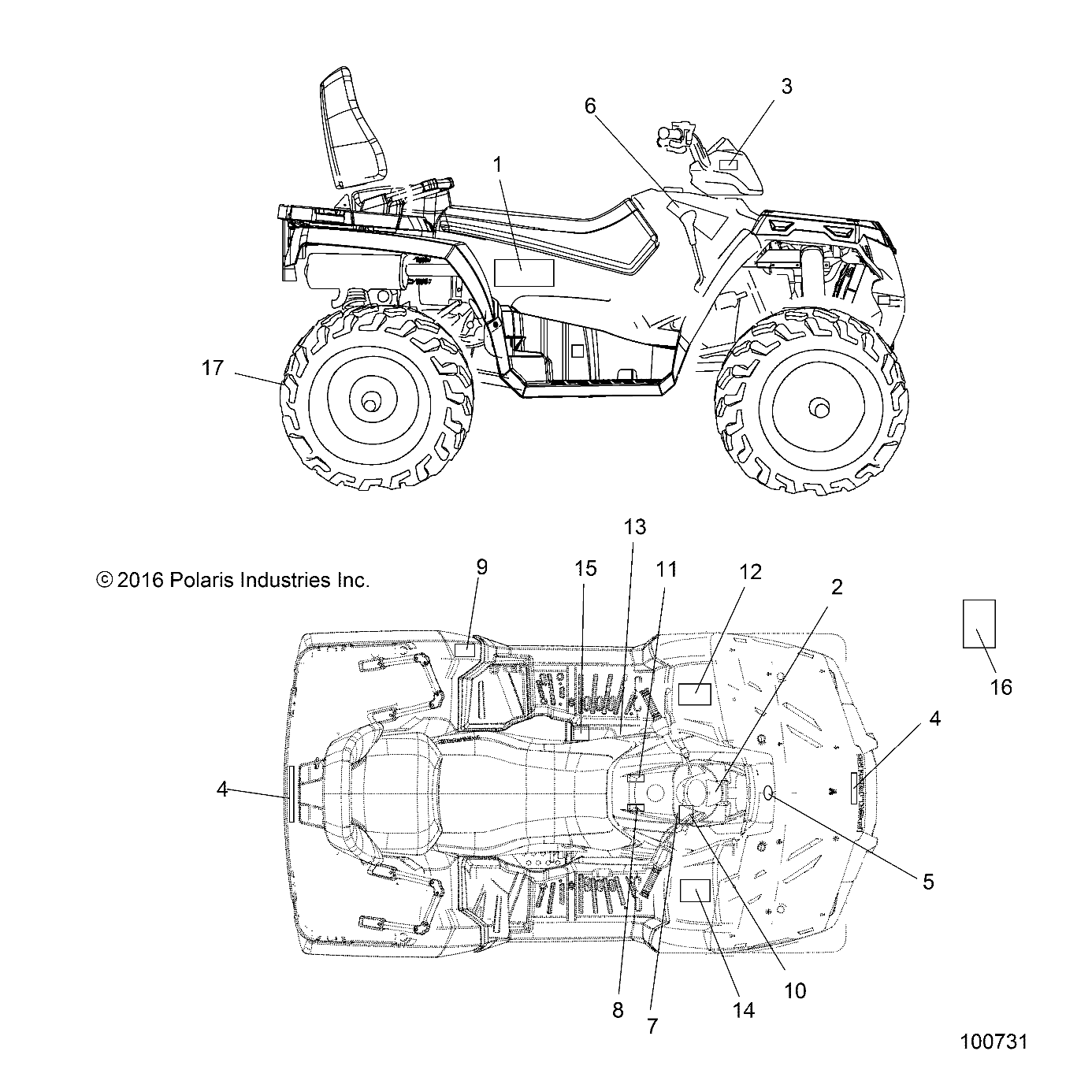 BODY, DECALS - A17SDS57C2/E2 (100731)