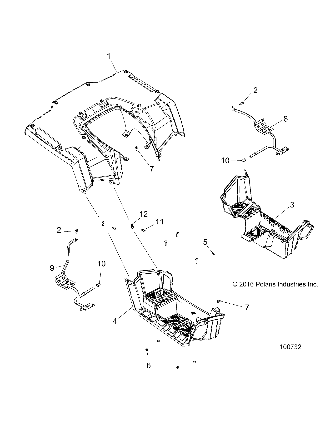 BODY, REAR CAB and FOOTWELLS - A19SJS57PU (100732)