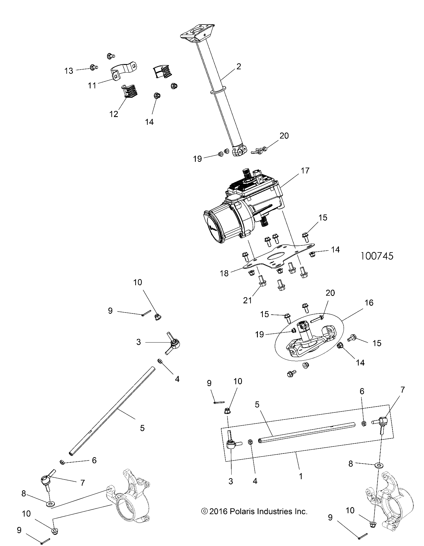 STEERING, STEERING POST ASM. - A18SXE95FR (100745)