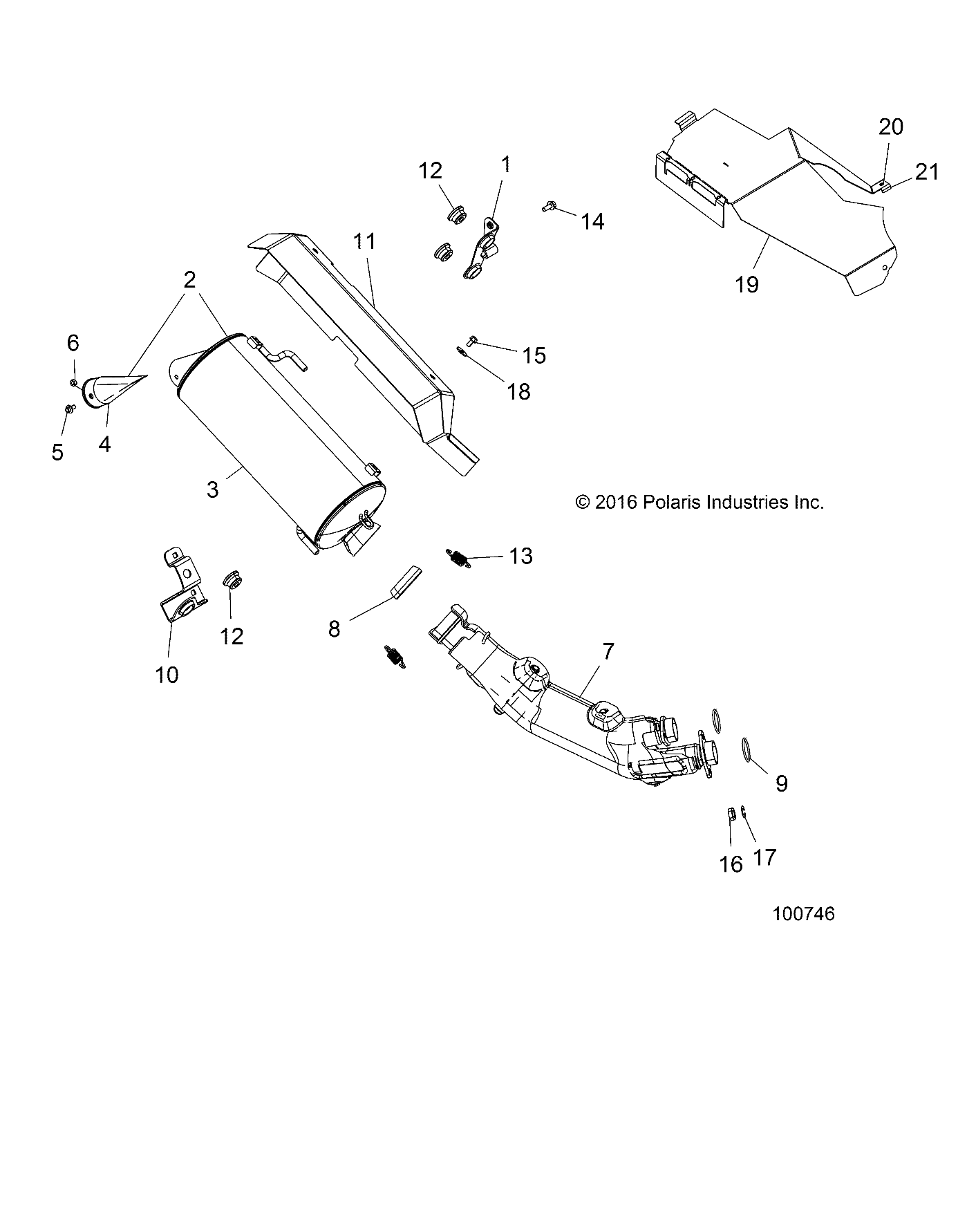 ENGINE, EXHAUST - A18SXA85B1/B7/SXE85BM/BS/B9 (100746)