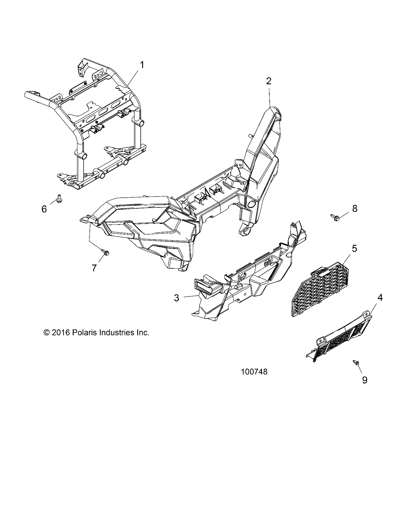 BODY, FRONT BUMPER and MOUNTING - A17SXE95NL (100748)