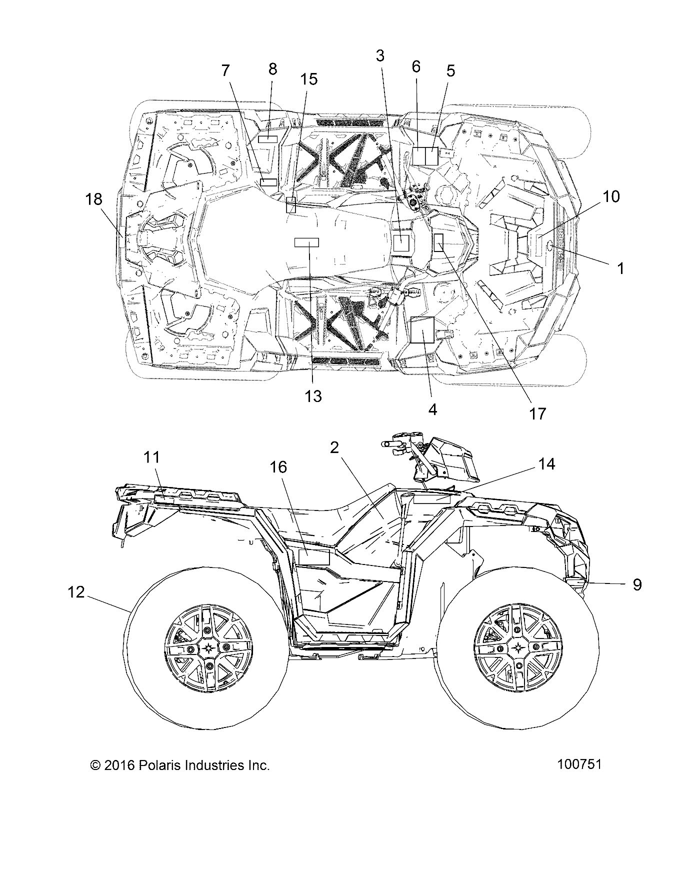 BODY, DECALS - A17SXA85A1/A7/SXE85AB/AM/AS/A9 (100751)