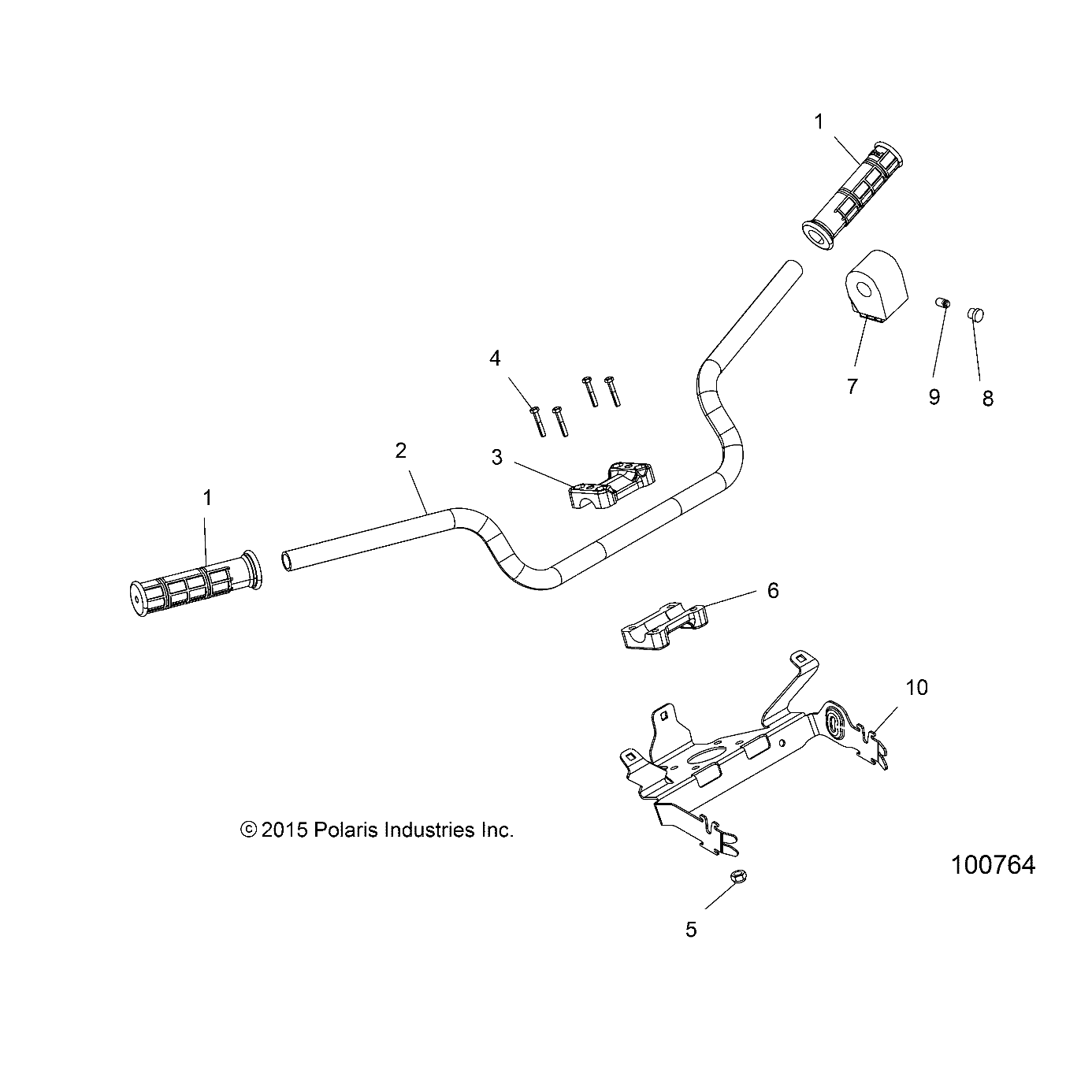 STEERING, HANDLEBAR and CONTROLS - A17SXE95NL (100764)