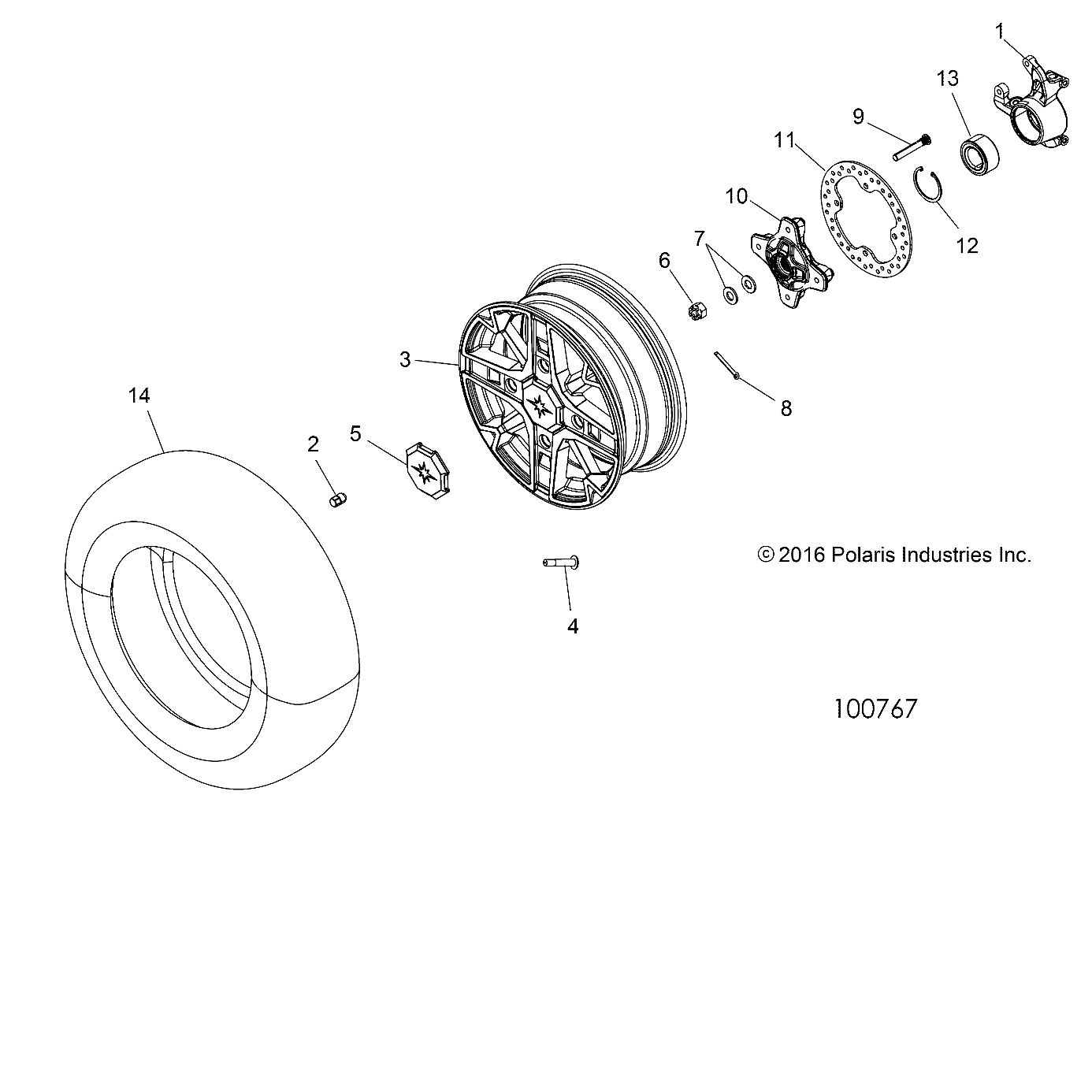 WHEELS, FRONT and HUB - A18SXD95B9/SXE95BR/BC/BE (100767)