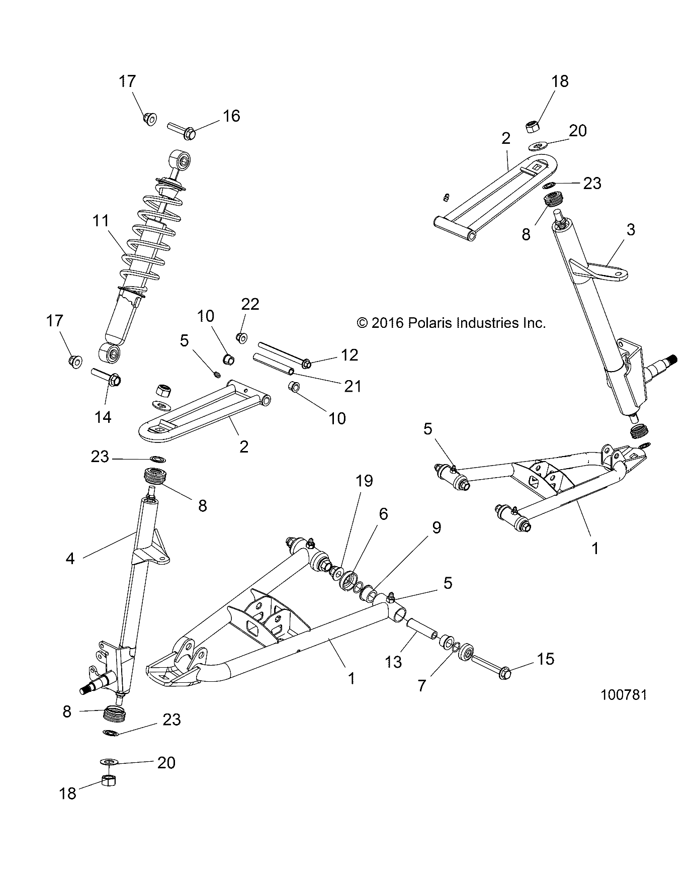 SUSPENSION, FRONT - A17HAA15A7/B7 (100781)