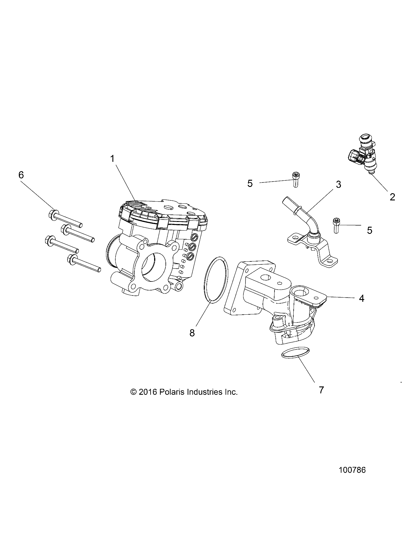 ENGINE, THROTTLE BODY and FUEL RAIL - R25HZA15D5 (100786)