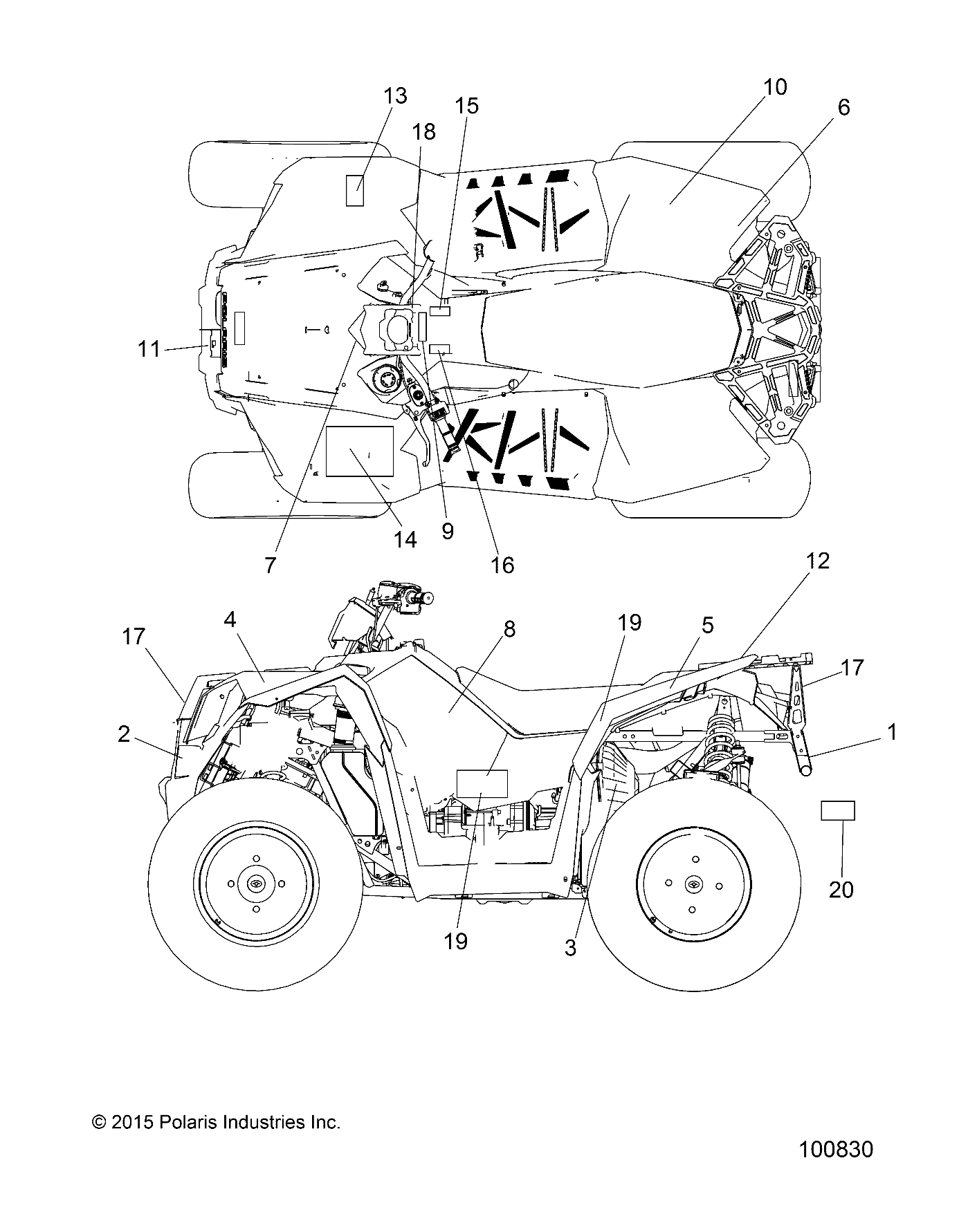 BODY, DECALS - A17SVA95N2/SVE95NM (100830)